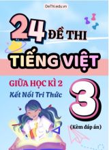 Tuyển tập 24 Đề thi giữa học kì 2 môn Tiếng Việt Lớp 3 Kết Nối Tri Thức (Kèm đáp án)